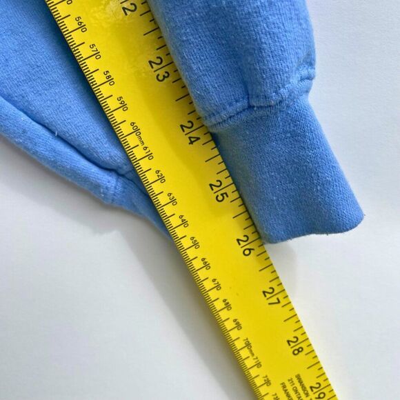 Nirvana Sweatshirt Blue with Pink Logo – Grunge Graphic Pullover - Picture 5 of 7